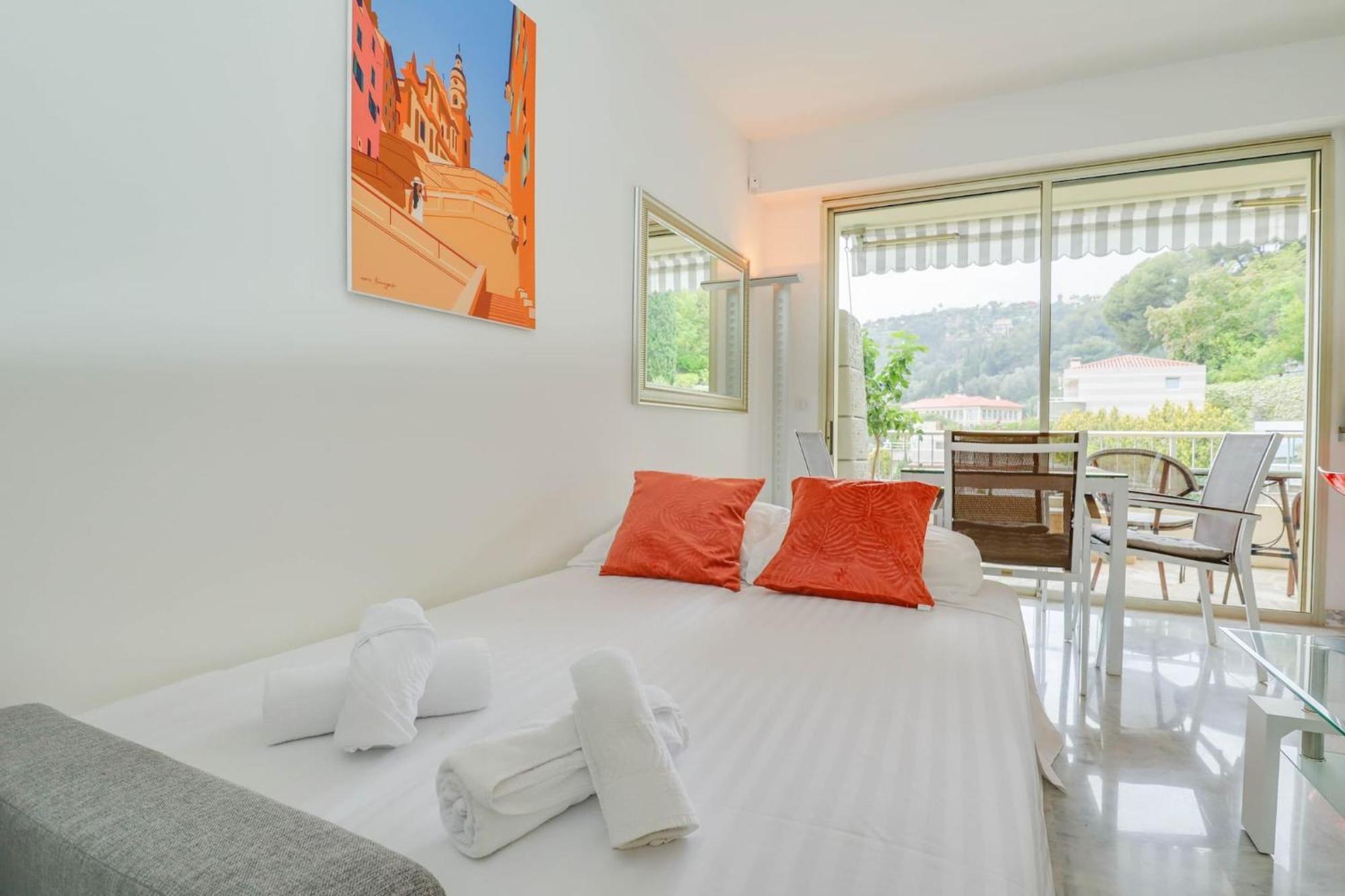 « La Grande Residence » Vue Mer, Piscine Menton Extérieur photo